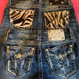 2 pairs of Miss Me Jeans Signature Skinny Size 25
